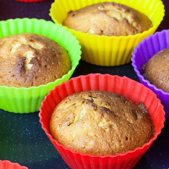 24-Pack: Multicolored Reusable Silicone Baking Cups Liner For Cupcakes & Muffins - Picture 5 of 7